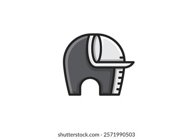 elephant and headphone or headset combination logo