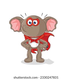 the elephant heroes vector. cartoon character