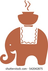 Elephant with hot bowl