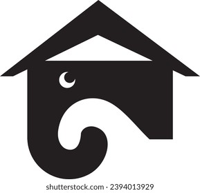 Logo-Design des Elefantenhauses, Vektorgrafik-Logo, 