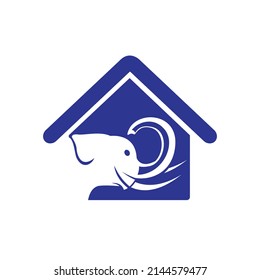 Diseño del logo vectorial de Elephant House.