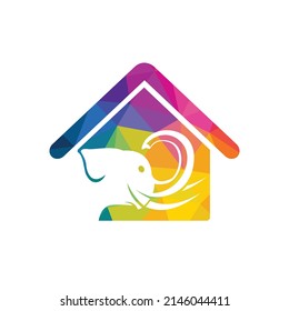 Elefantes Haus, Vektorlogo-Design.