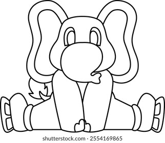 Elephant Ice skating Ice skates Animal Vector Graphic Art Illustration