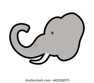 elephant icon. Animal design. Vector graphic