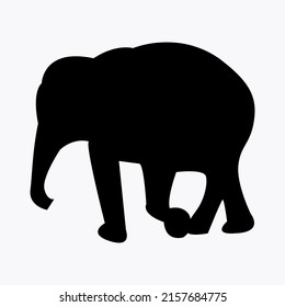 Elephant icon. Animal vector illustration silhouette.