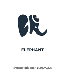 Elephant Icon Black Filled Vector Illustration Stock Vector (Royalty ...