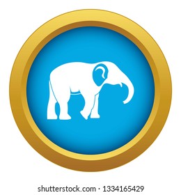 Elephant icon blue vector isolated on white background for any design