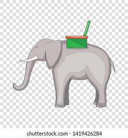 Elephant icon. Cartoon illustration of elephant vector icon for web design