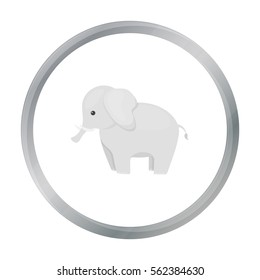 Elephant icon cartoon. Singe animal icon from the big animals cartoon.