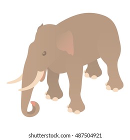 Elephant icon in cartoon style isolated on white background. Animals symbol vector illustration