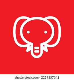 Elefantensymbol, gemeinsame grafische Ressourcen, Vektorgrafik.