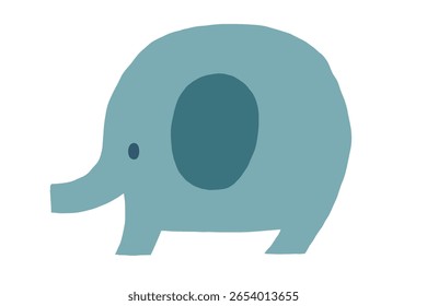 Ícone de elefante - Ilustração de bebê desenhado à mão bonito para o projeto do berçário
