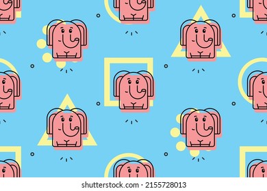 Elephant icon. Icon design. Template elements. Flat style