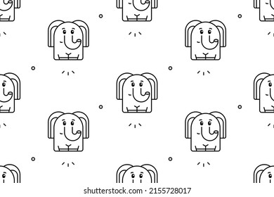 Elephant icon. Icon design. Template elements. Flat style