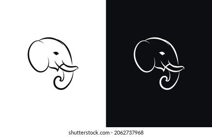Elefantensymbol-Designvorlage, Vektorgrafik einzeln