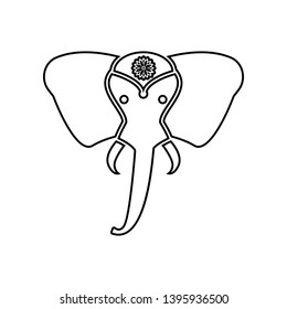 elephant icon. Element of India for mobile concept and web apps icon. Outline, thin line icon for website design and development, app development