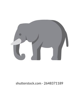 elephant icon. flat, sign for web and apps. stock illustration