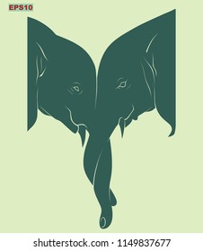 elephant icon illustration