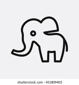 Elephant icon illustration isolated vector sign symbol