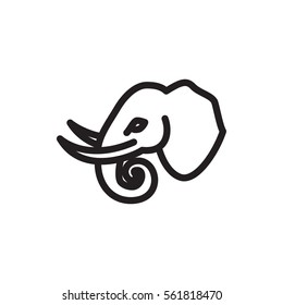 elephant icon illustration isolated vector sign symbol