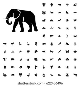 Elephant icon illustration isolated vector sign symbol. animals icons vector set. on white background