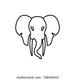 elephant icon illustration isolated vector sign symbol