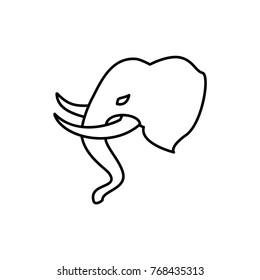 elephant icon illustration isolated vector sign symbol