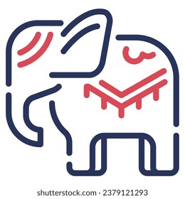 Elefantensymbolabbildung für Web, App, Infografik usw.