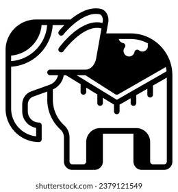 Elephant Icon Illustration for web, app, infographic, etc