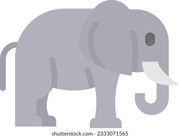 Elephant Icon image. Suitable for mobile application.