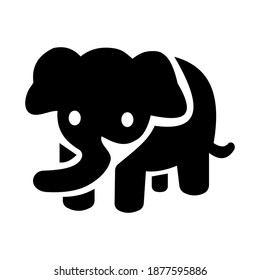 Elephant icon isolated on white background