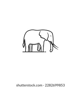 Elephant icon isolated vector graphics