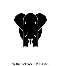 Elephant Icon. The largest living land animal Symbol - Vector.