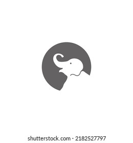 Elephant icon logo design illustration template