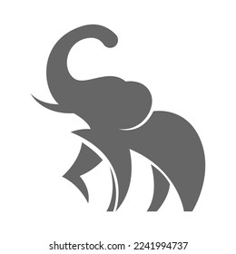 Elephant icon logo design illustration