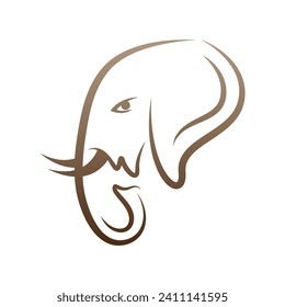 Elephant icon logo design illustration