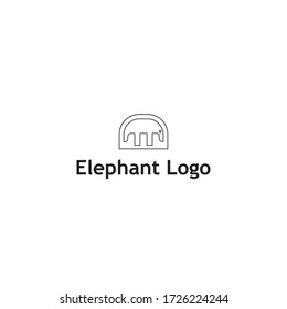 vector de diseño del logotipo del icono elefante