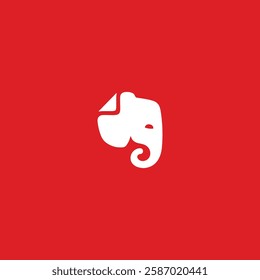 Elephant icon logo flat vector design