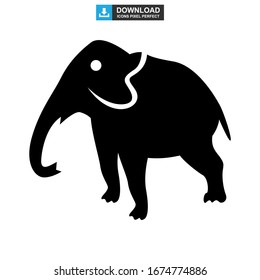 elephant icon or logo isolated sign symbol vector illustration - high quality black style vector icons
