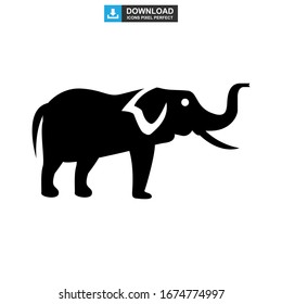 elephant icon or logo isolated sign symbol vector illustration - high quality black style vector icons
