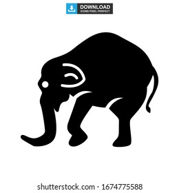 elephant icon or logo isolated sign symbol vector illustration - high quality black style vector icons
