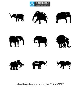 elephant icon or logo isolated sign symbol vector illustration - Collection of high quality black style vector icons

