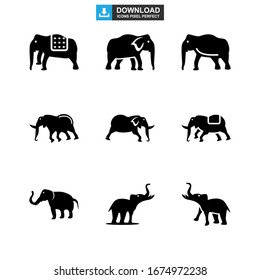 elephant icon or logo isolated sign symbol vector illustration - Collection of high quality black style vector icons
