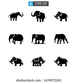 elephant icon or logo isolated sign symbol vector illustration - Collection of high quality black style vector icons
