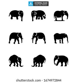 elephant icon or logo isolated sign symbol vector illustration - Collection of high quality black style vector icons
