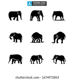 elephant icon or logo isolated sign symbol vector illustration - Collection of high quality black style vector icons
