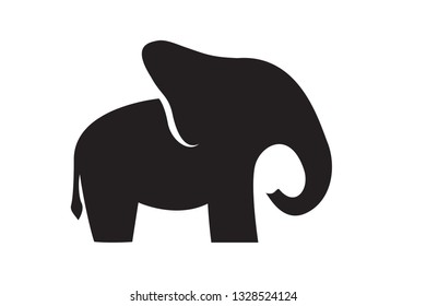 elephant icon logo, vector design - Vector