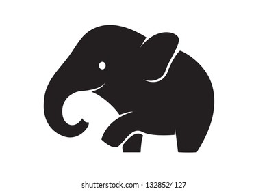 elephant icon logo, vector design - Vector