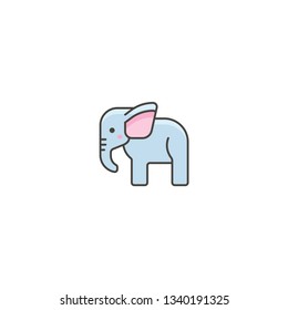 elephant icon on a white background