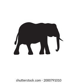 Icono del elefante sobre fondo blanco. Ilustración del vector